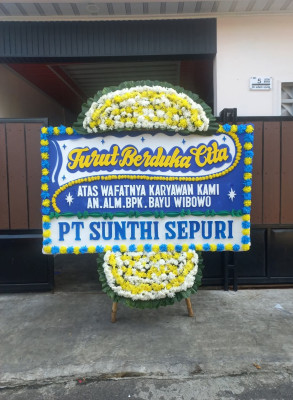 Papan Bunga Duka di Utama